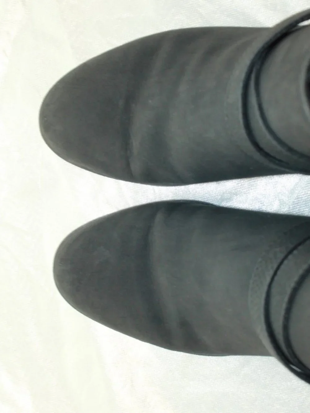 Life Stride SZ 8.5M Black Blaire Western Buckle Faux Nubuck  Side Zip Ankle Boot